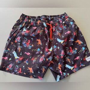 Baja Llama Fun Print Multicolor Swim Trunks